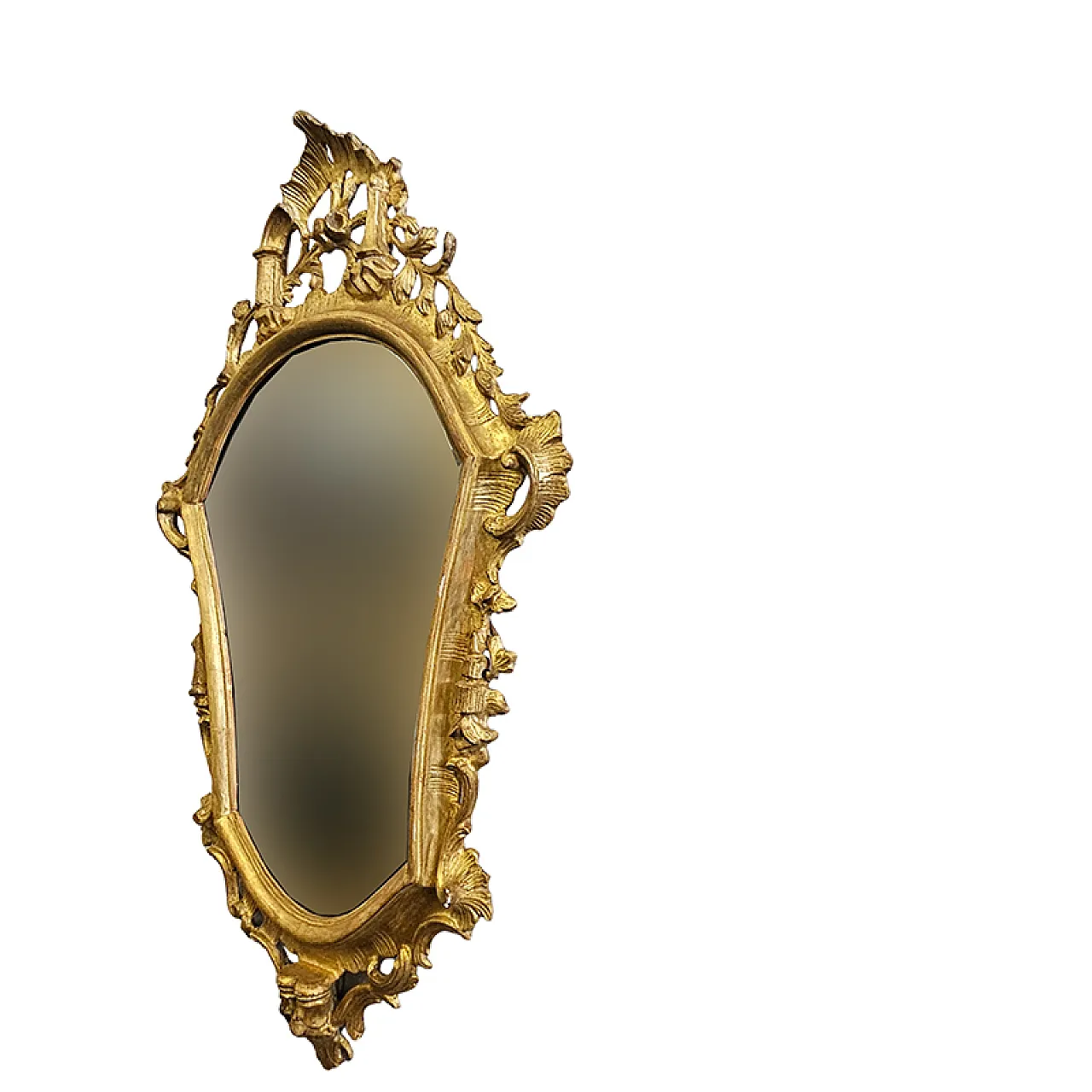 Specchiera in legno dorato 2