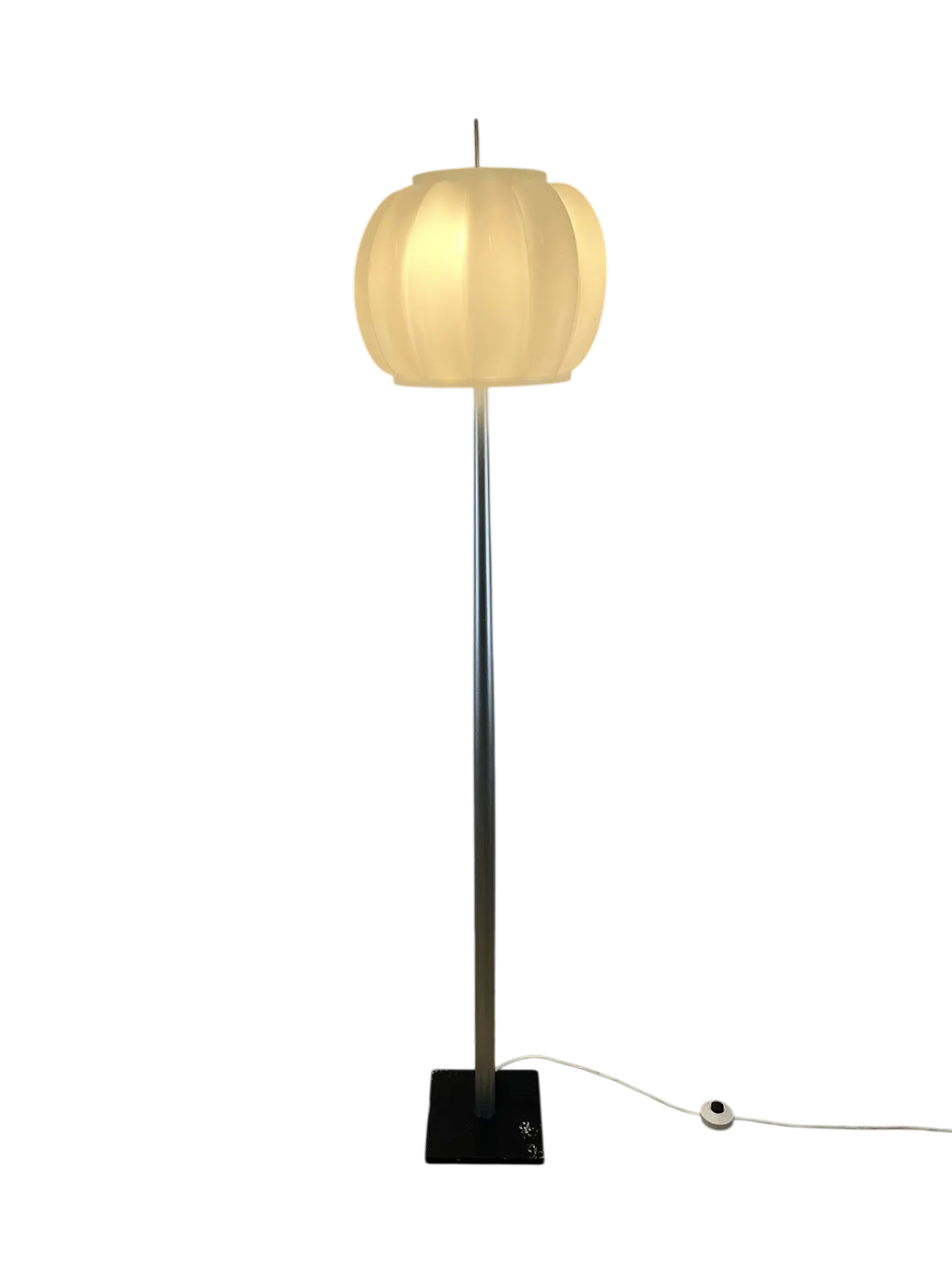 Lampada da terra Esperia in vetro, anni ’70 12