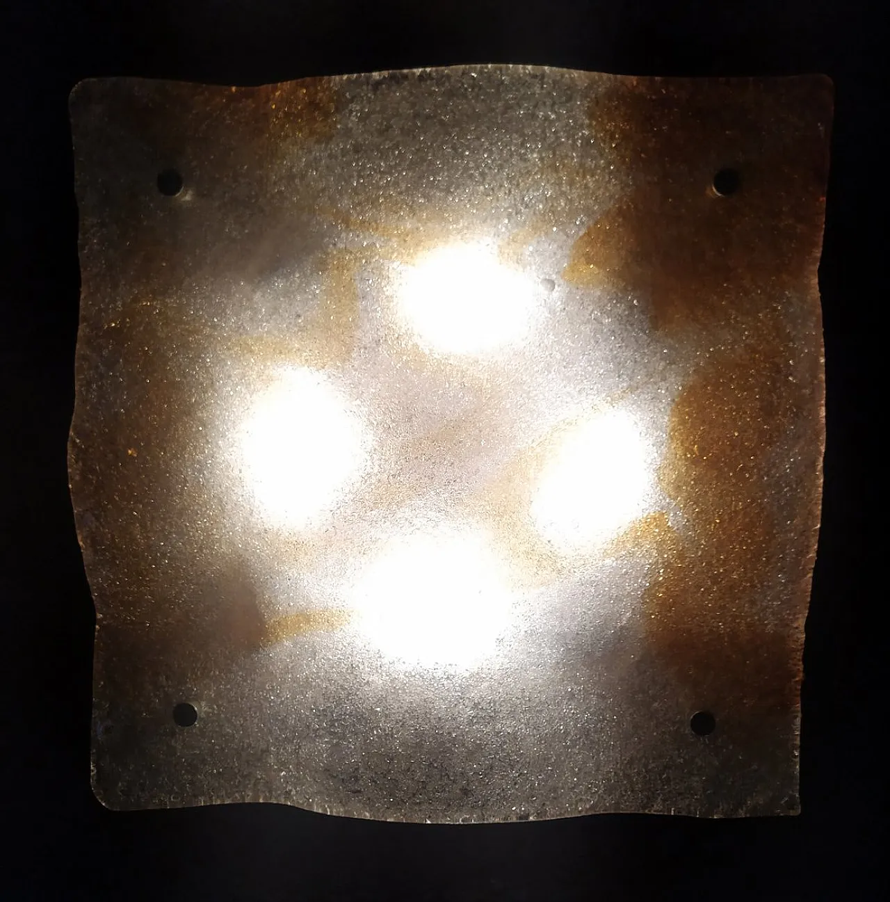 Lampada da parete grande in vetro di Murano di Mazzega, anni '70 8