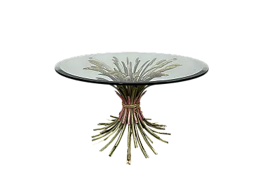 Spighe metal coffee table by Maison Bagues, 1970s