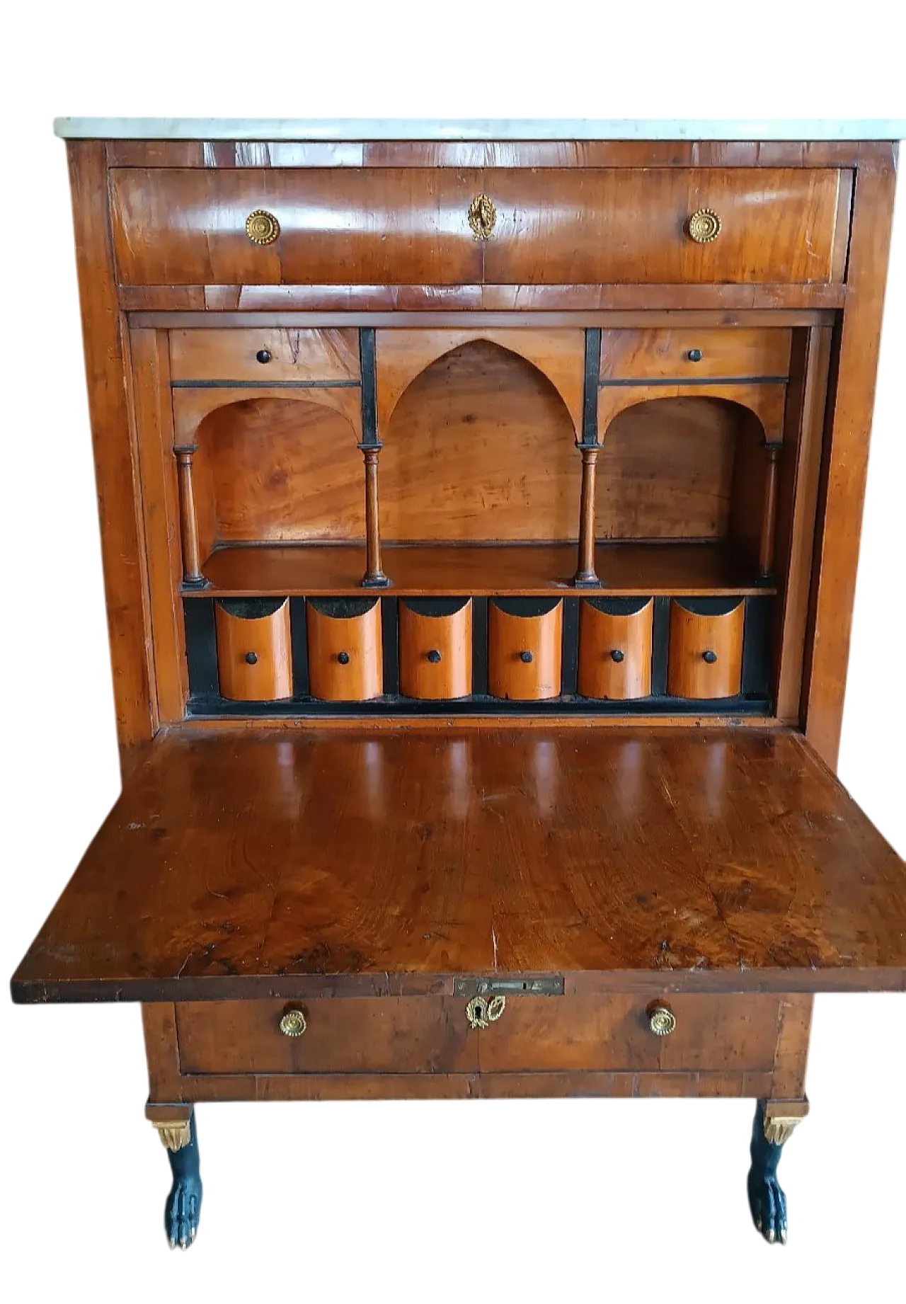 Empire wooden secretary desk, early 19th century 14