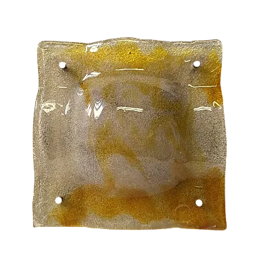 Lampada da parete grande in vetro di Murano di Mazzega, anni '70