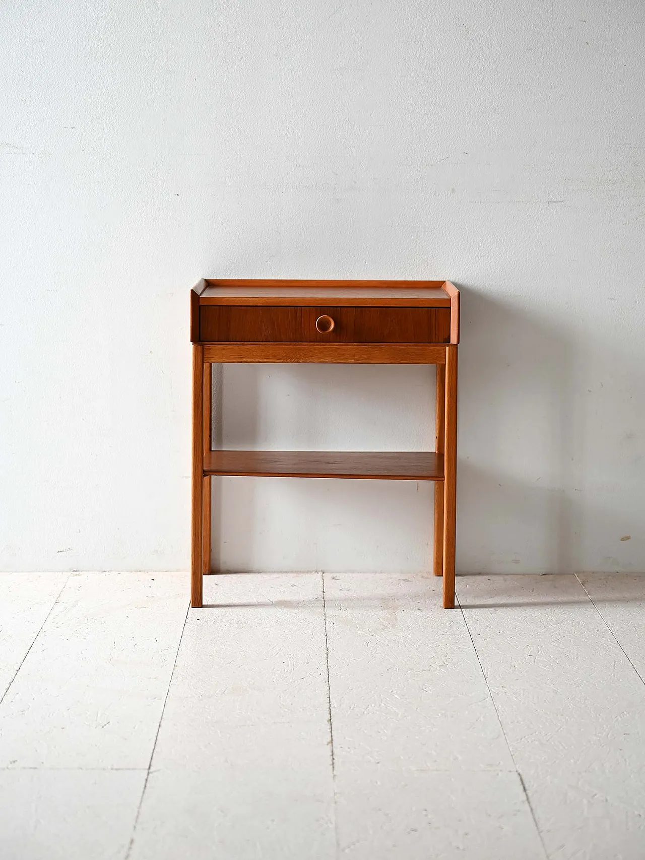Comodino scandinavo anni ’60 in teak e rovere 2