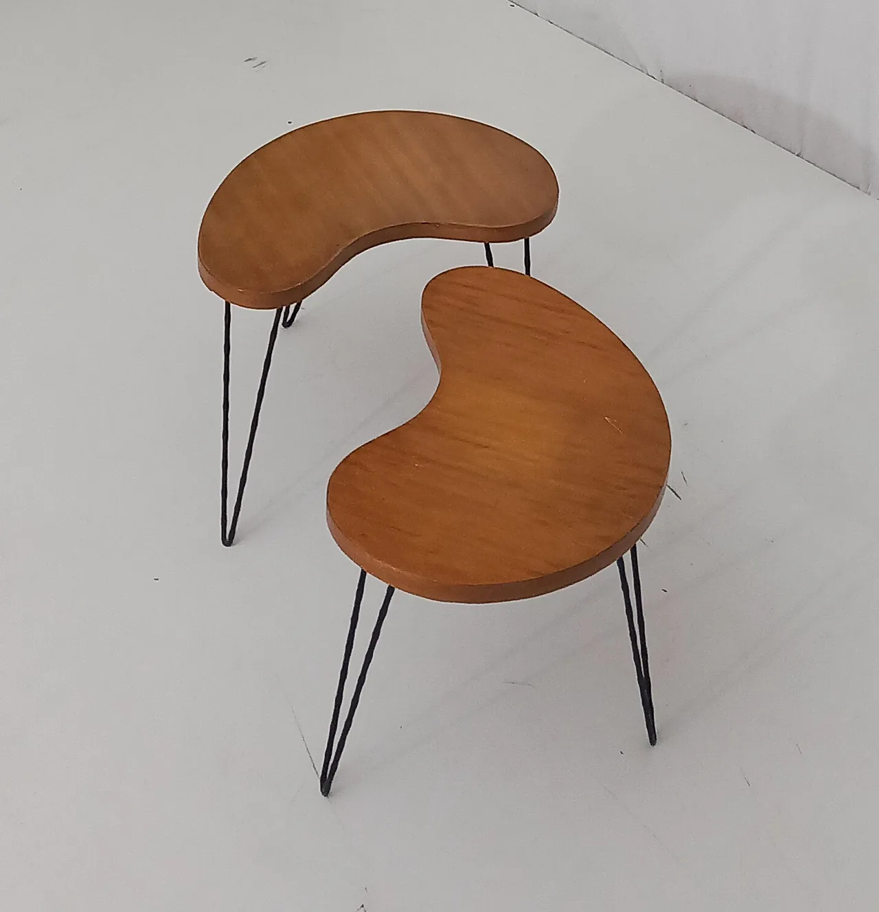 Set of 2 Italian Small Tables, 1950s 3