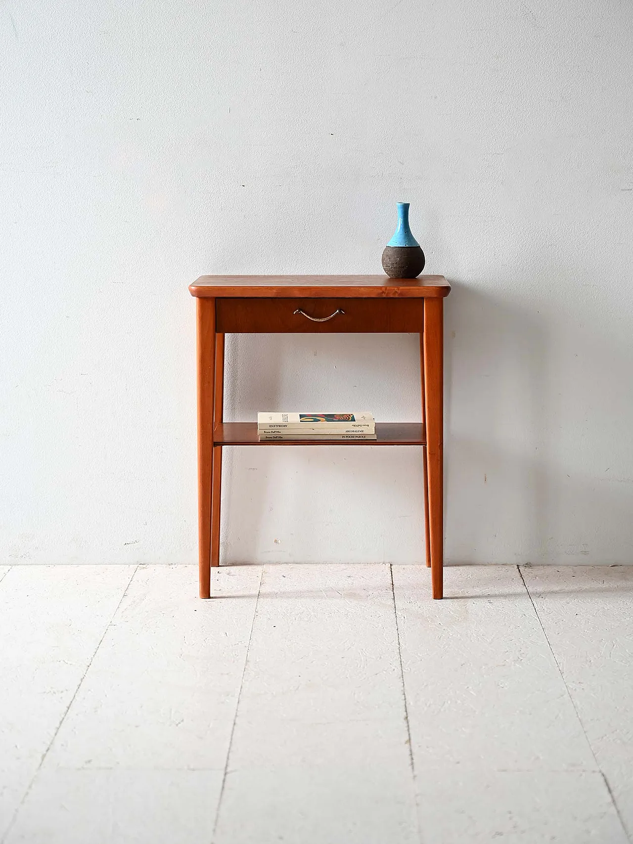Comodino scandinavo anni ’50 teak e mogano 1