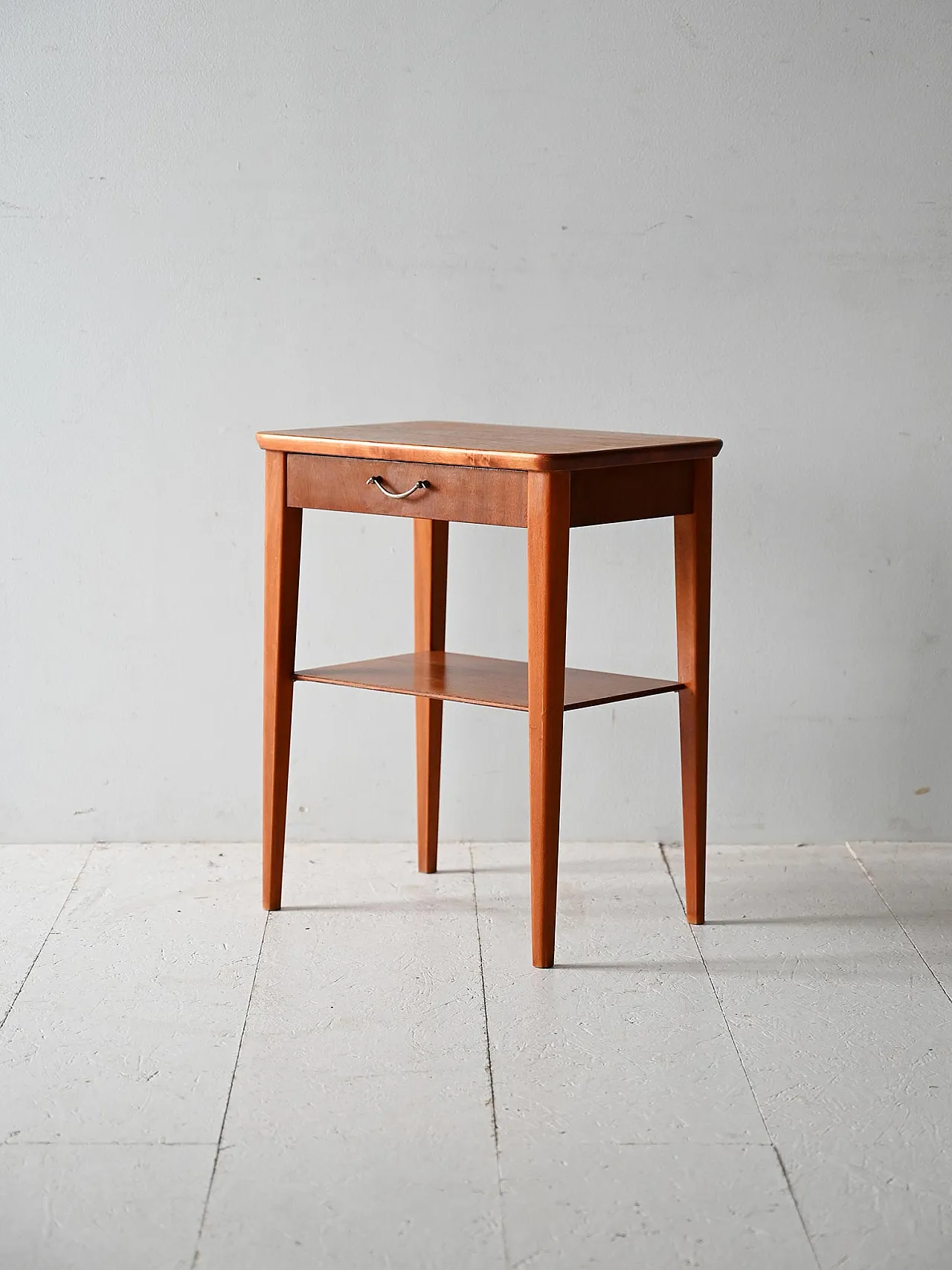 Comodino scandinavo anni ’50 teak e mogano 4