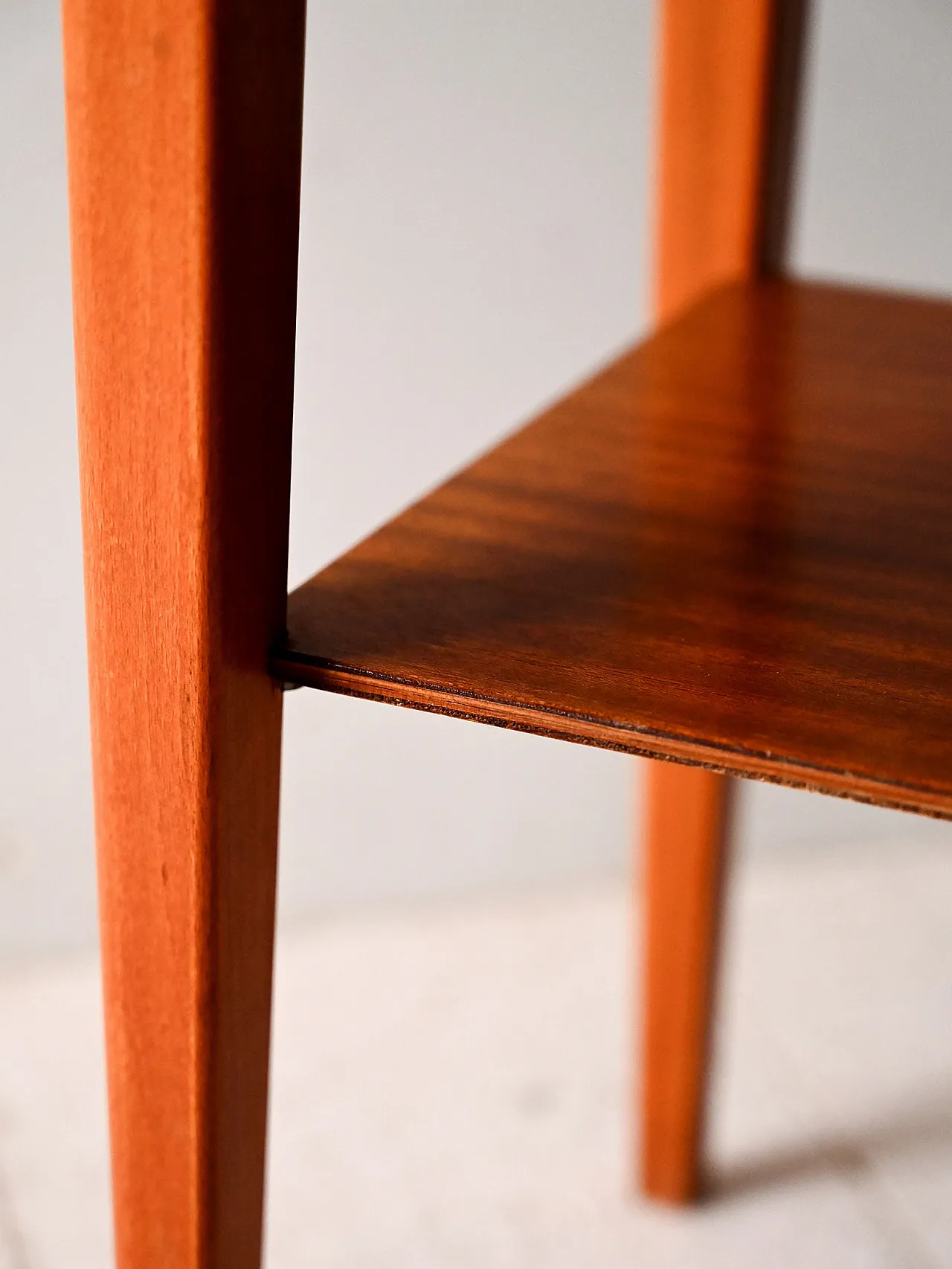 Comodino scandinavo anni ’50 teak e mogano 8