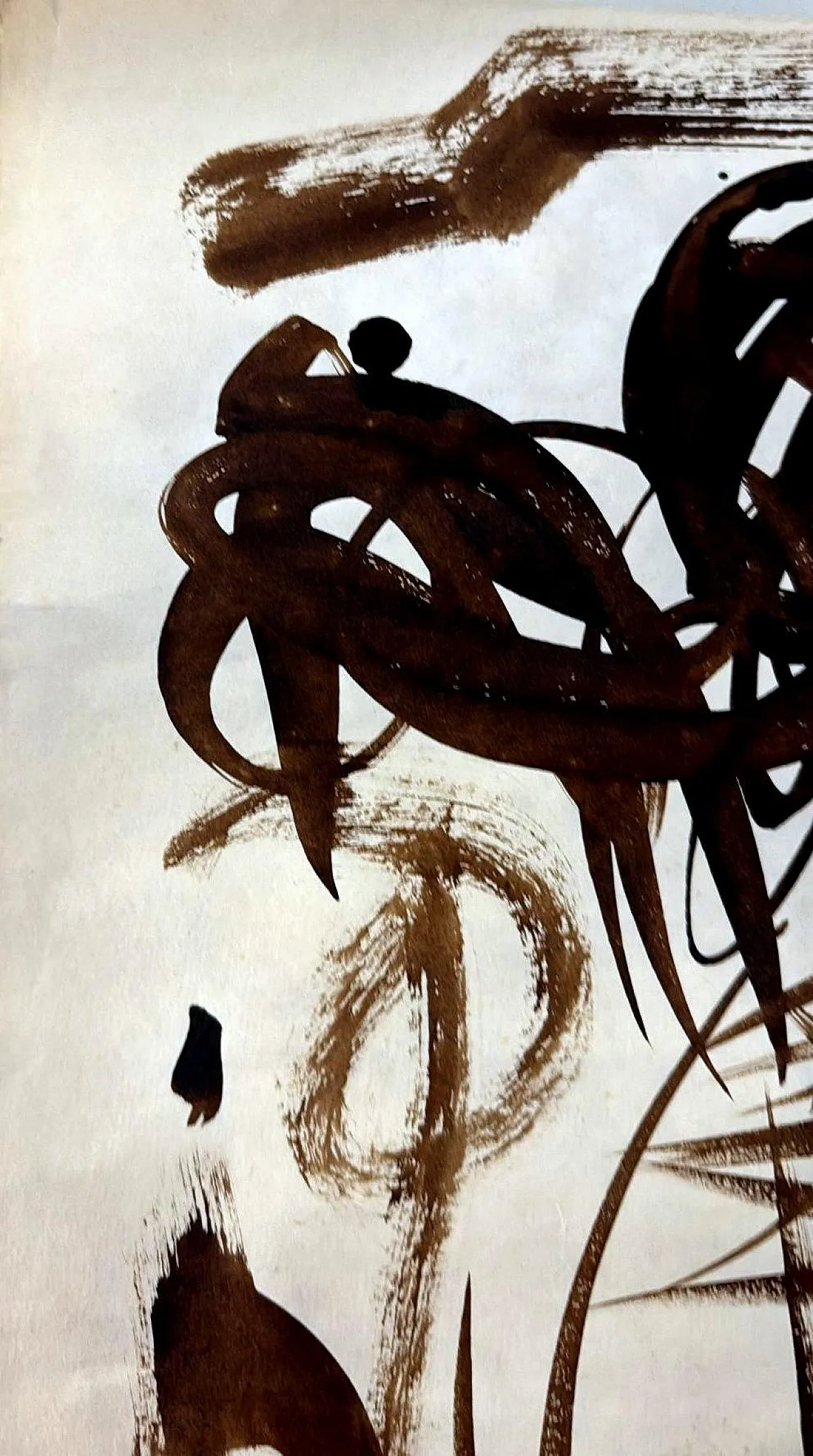 Disegno astratto su carta strutturata, anni '60 13