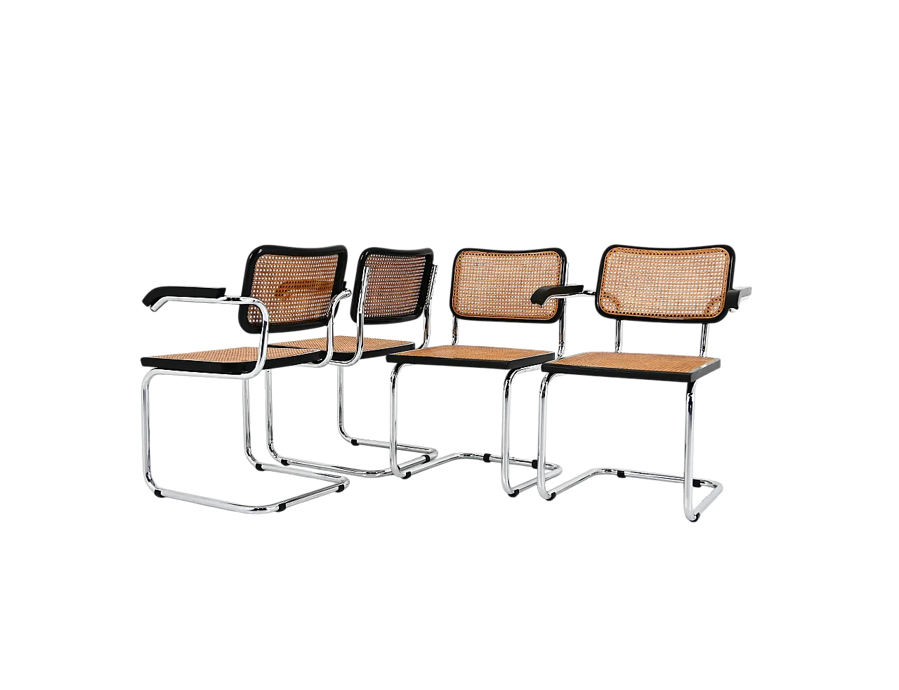 4 sedie da pranzo in stile B32 di Marcel Breuer, anni '90 12