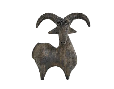 Capra in ceramica di Dominique Pouchein