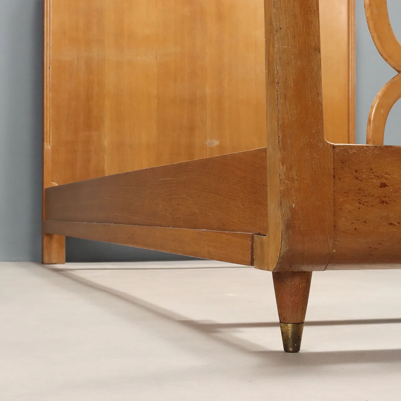 Letto singolo in impiallacciatura di faggio, anni '50 5