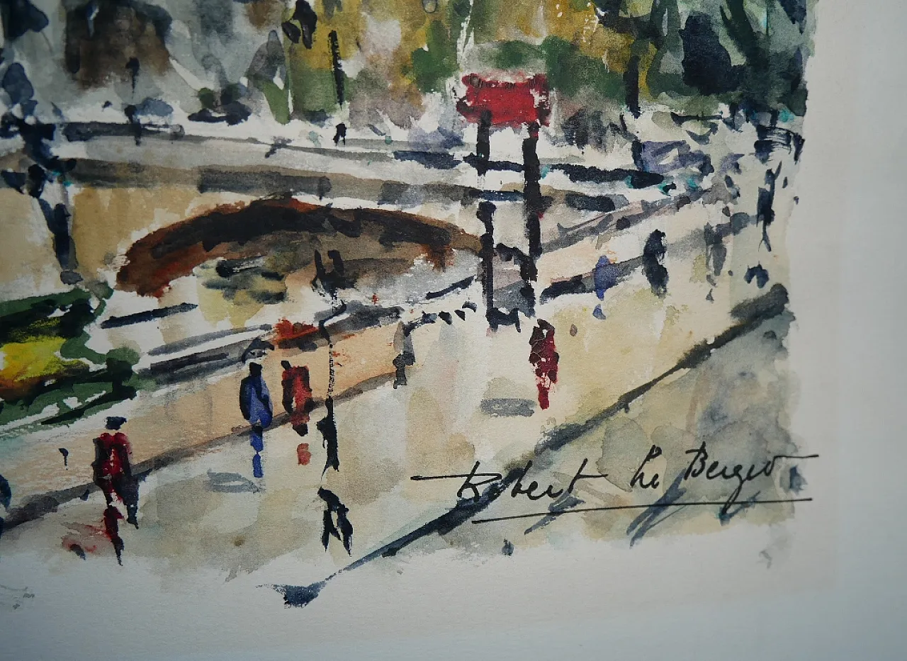 Acquerello di Robert Le Berger, anni '50 3