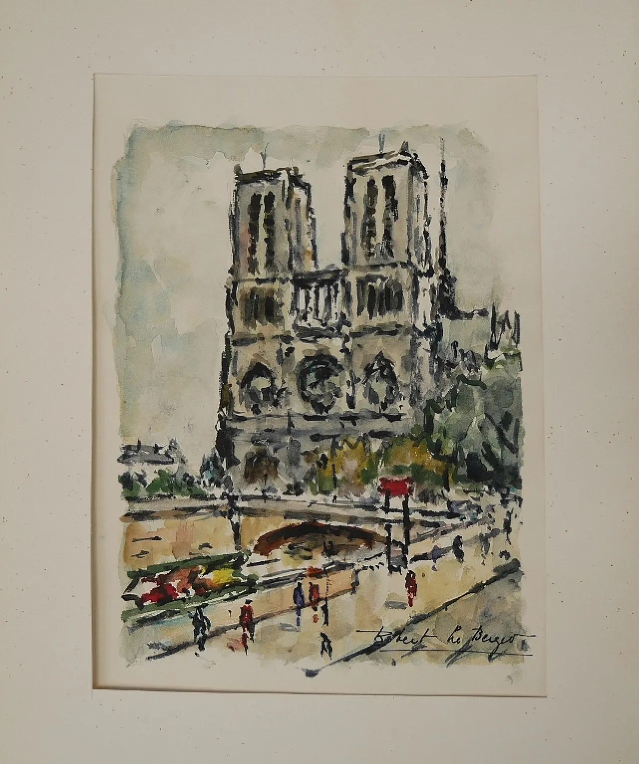 Acquerello di Robert Le Berger, anni '50 7