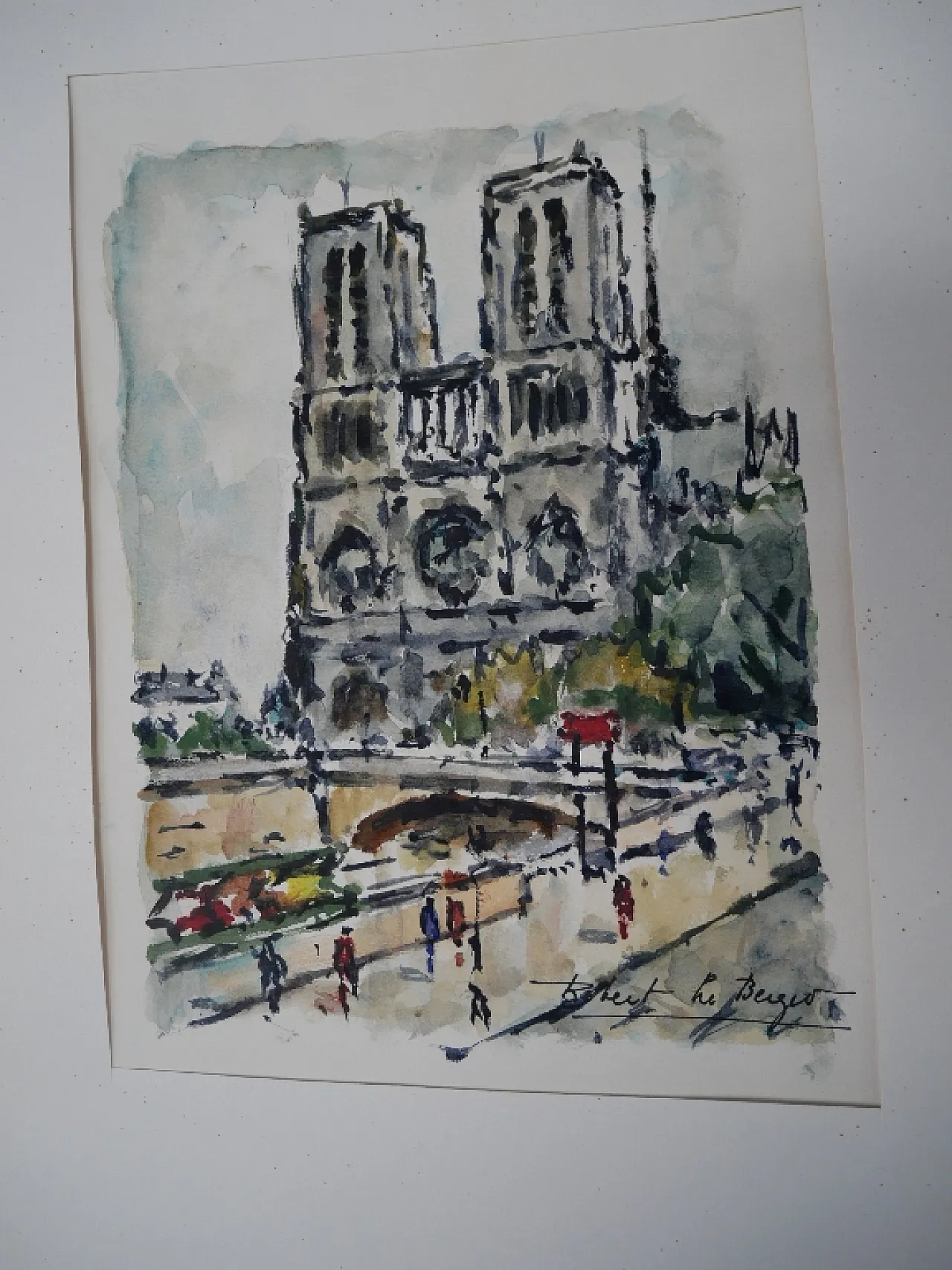 Acquerello di Robert Le Berger, anni '50 8