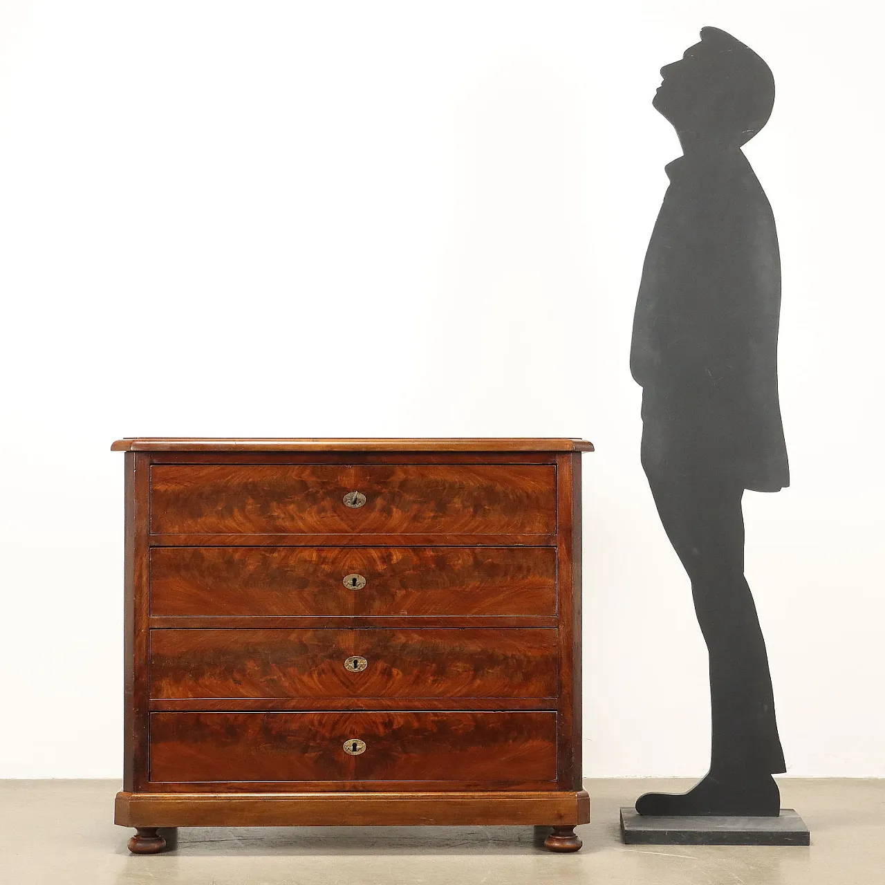 Chest of drawers Umbertino in mahogany, 19th century 2
