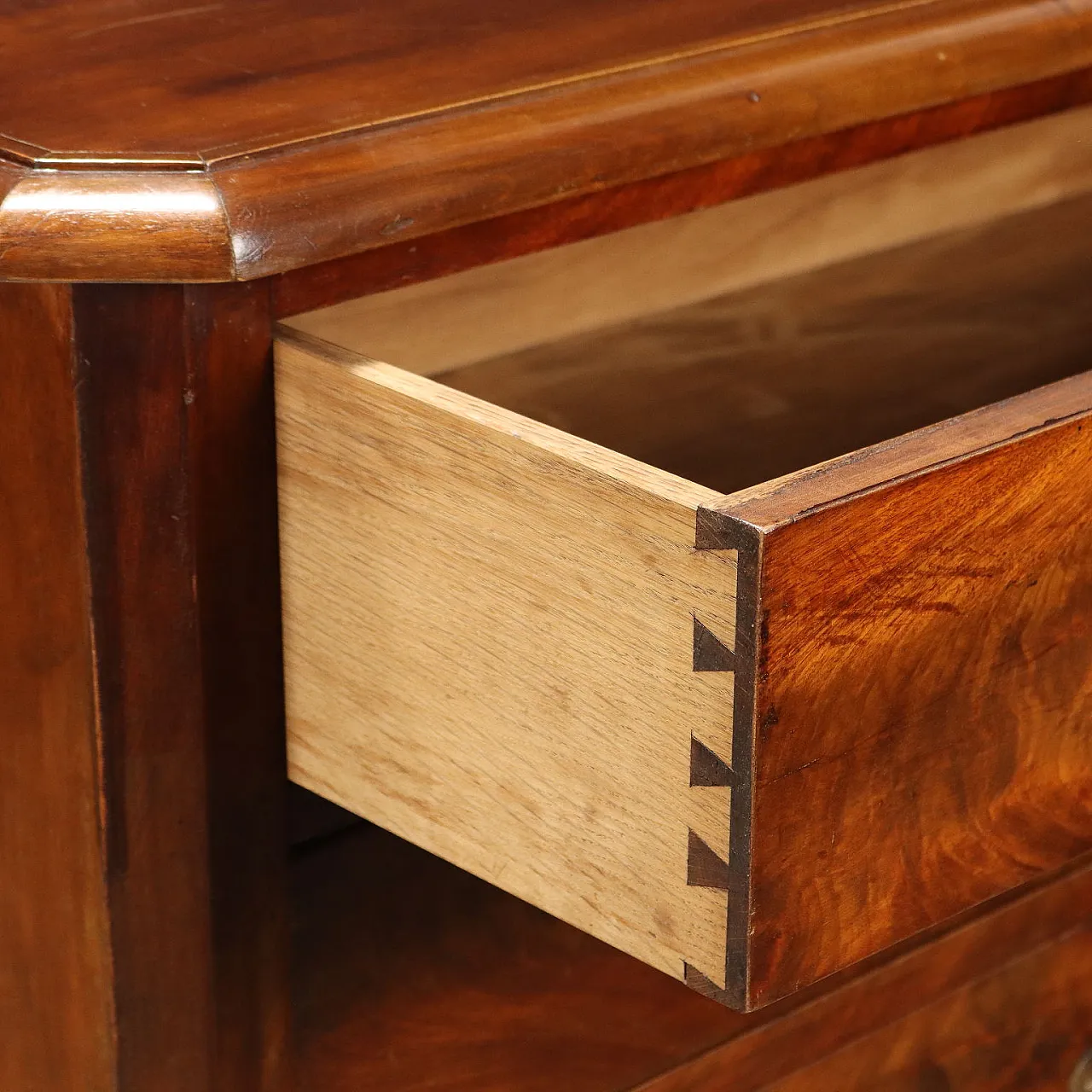 Chest of drawers Umbertino in mahogany, 19th century 3