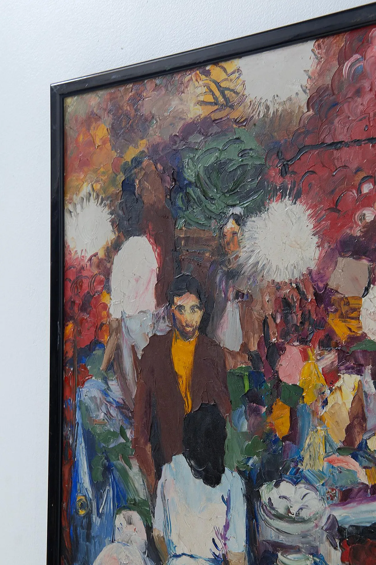 La Vucciria, oil painting on canvas by Mario Berrino, 1990s 5