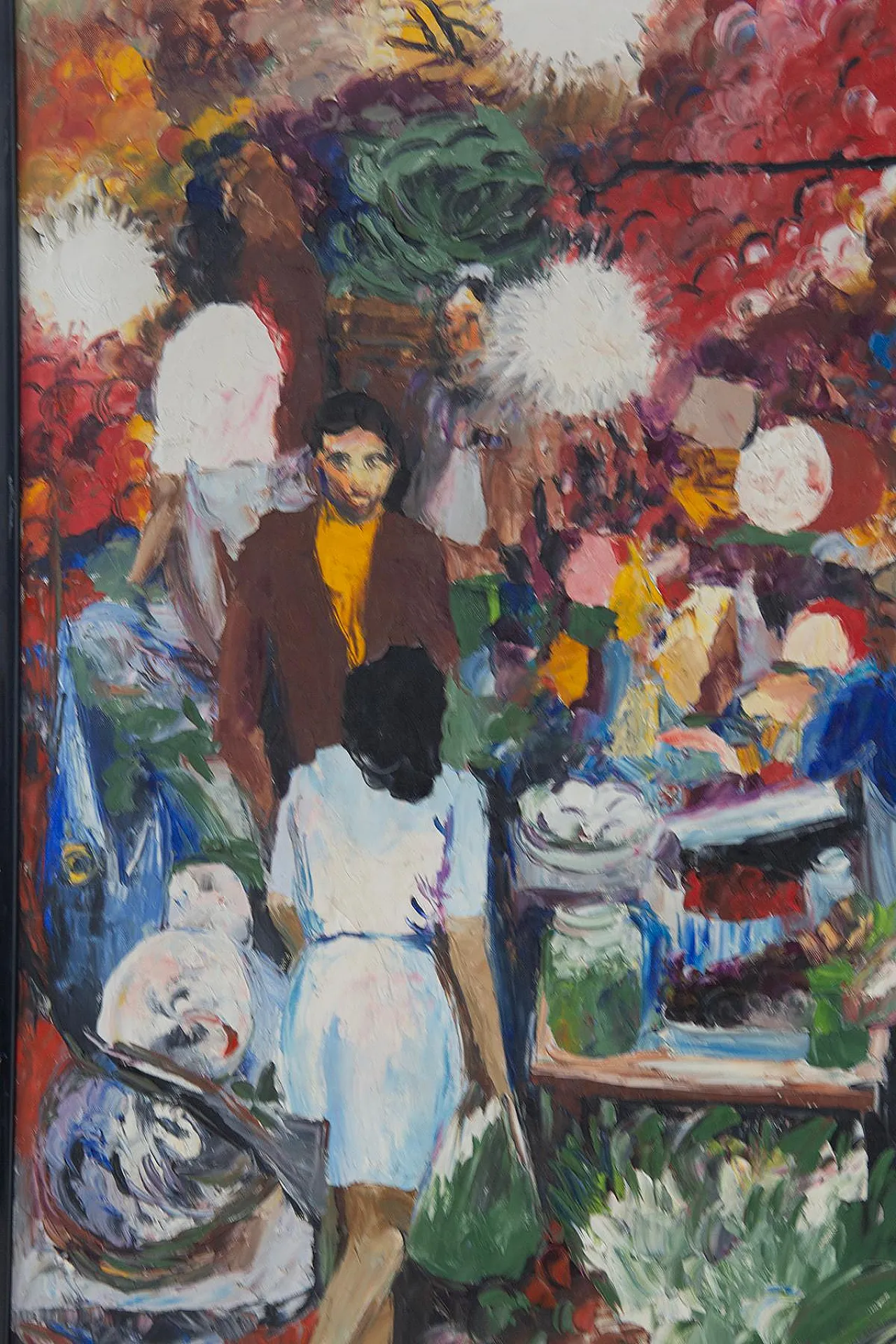 La Vucciria, oil painting on canvas by Mario Berrino, 1990s 6