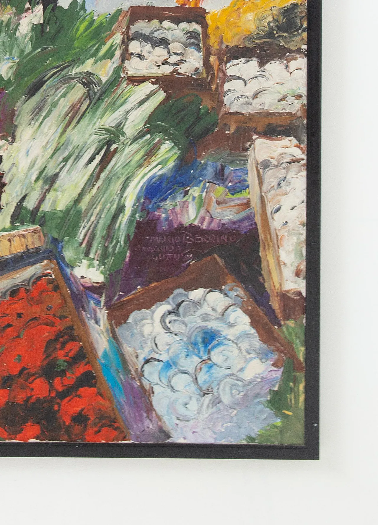 La Vucciria, oil painting on canvas by Mario Berrino, 1990s 8