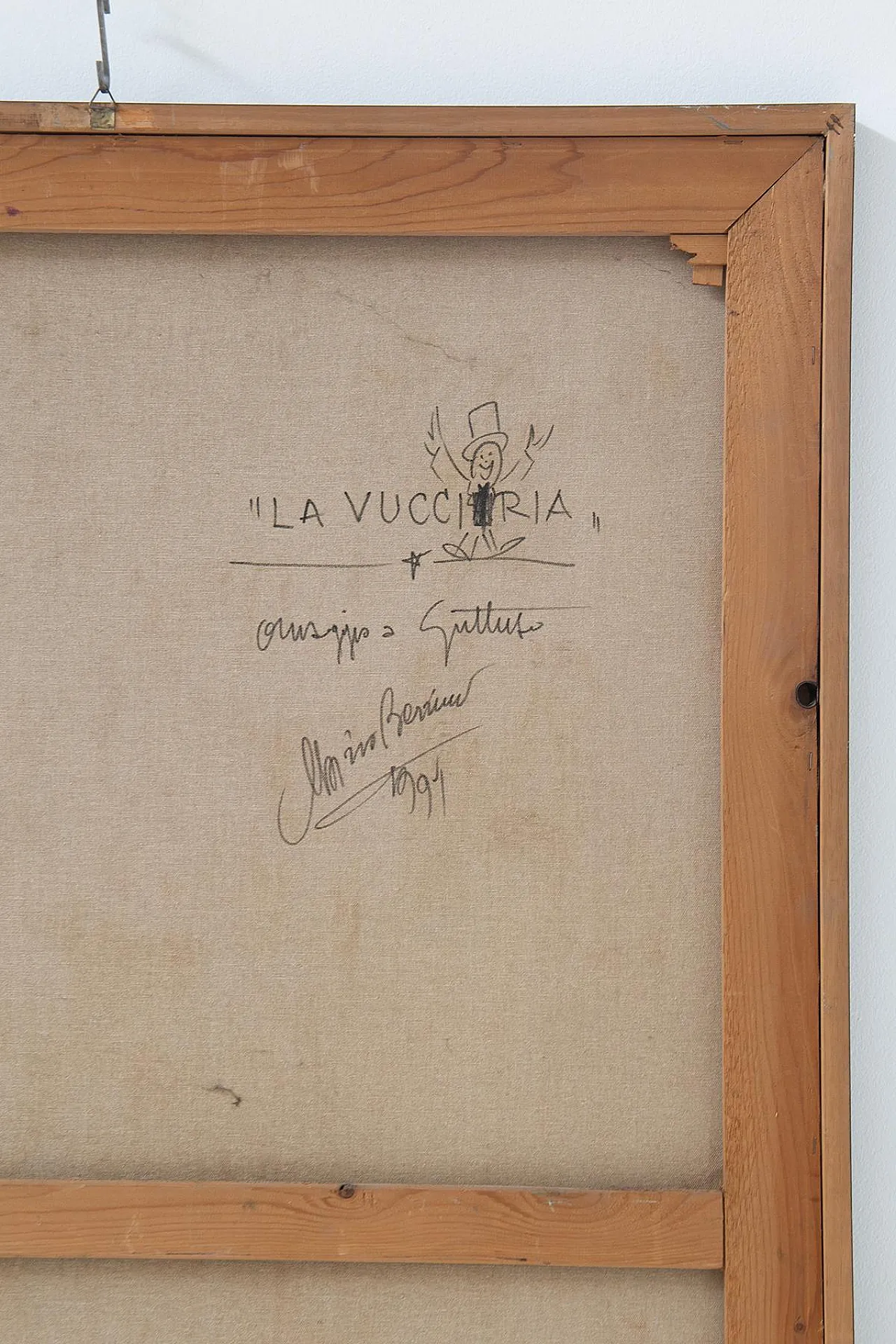 La Vucciria, oil painting on canvas by Mario Berrino, 1990s 9