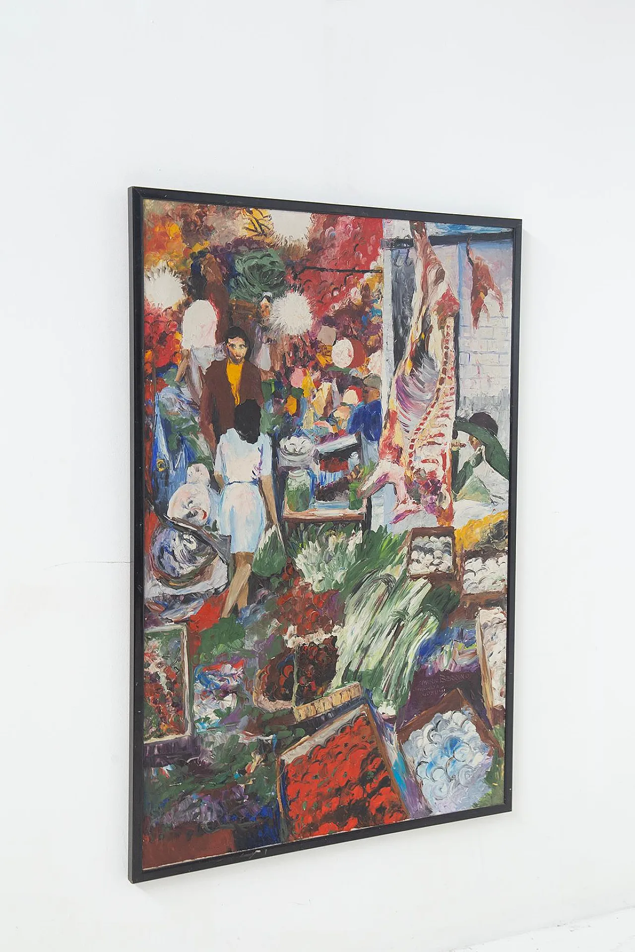 La Vucciria, oil painting on canvas by Mario Berrino, 1990s 10