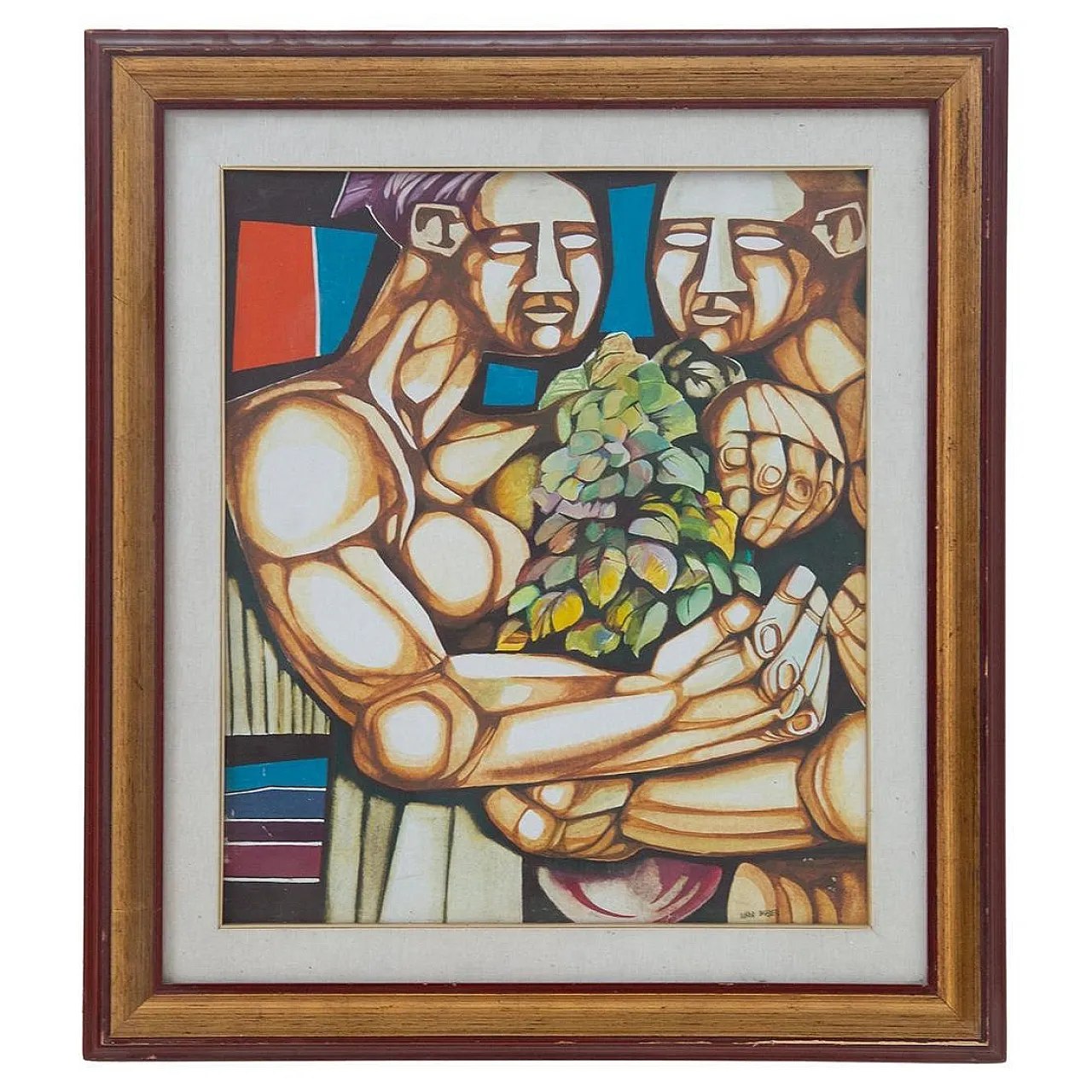 Work on canvas by Mario Barbieri, 1970s 1