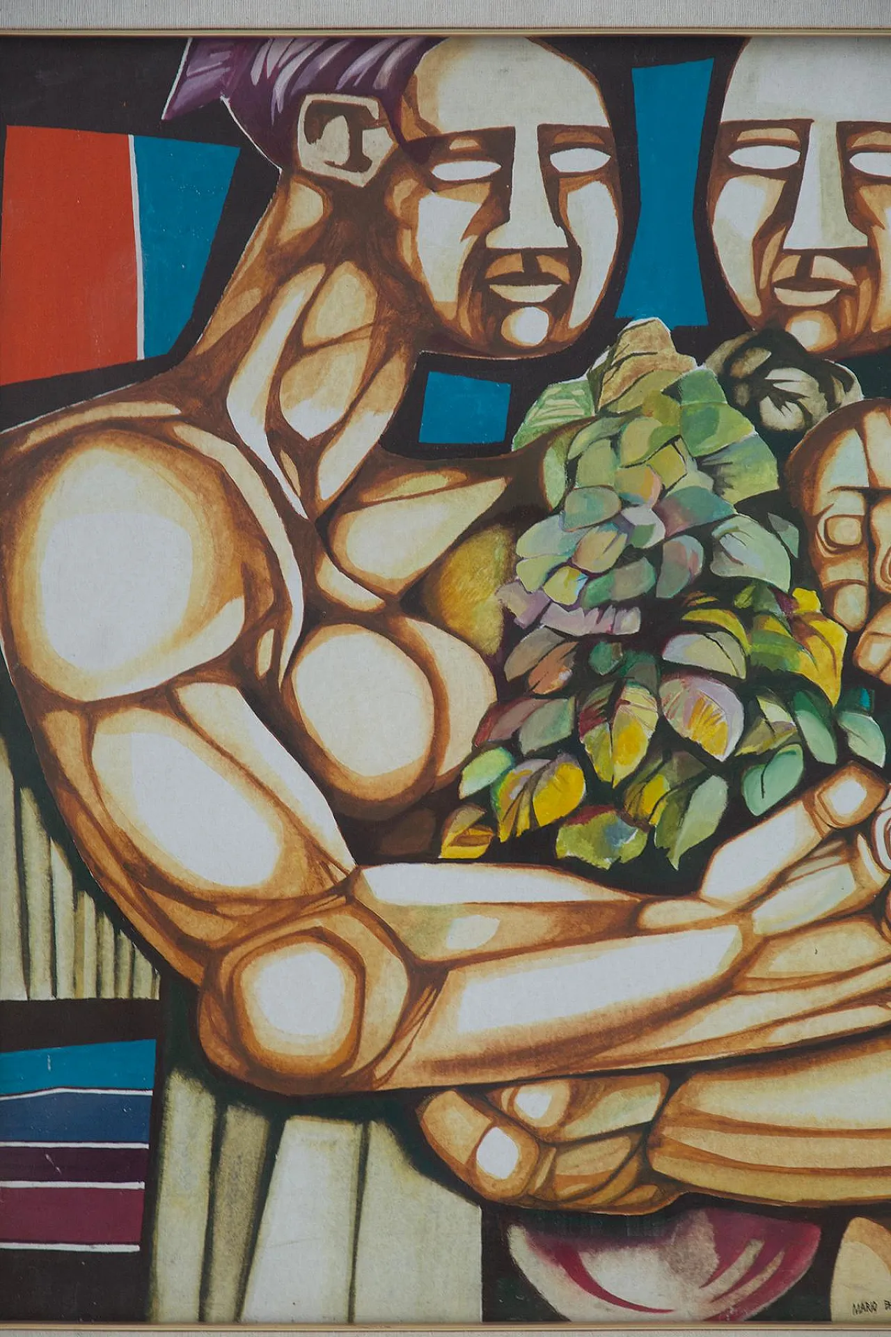 Work on canvas by Mario Barbieri, 1970s 5