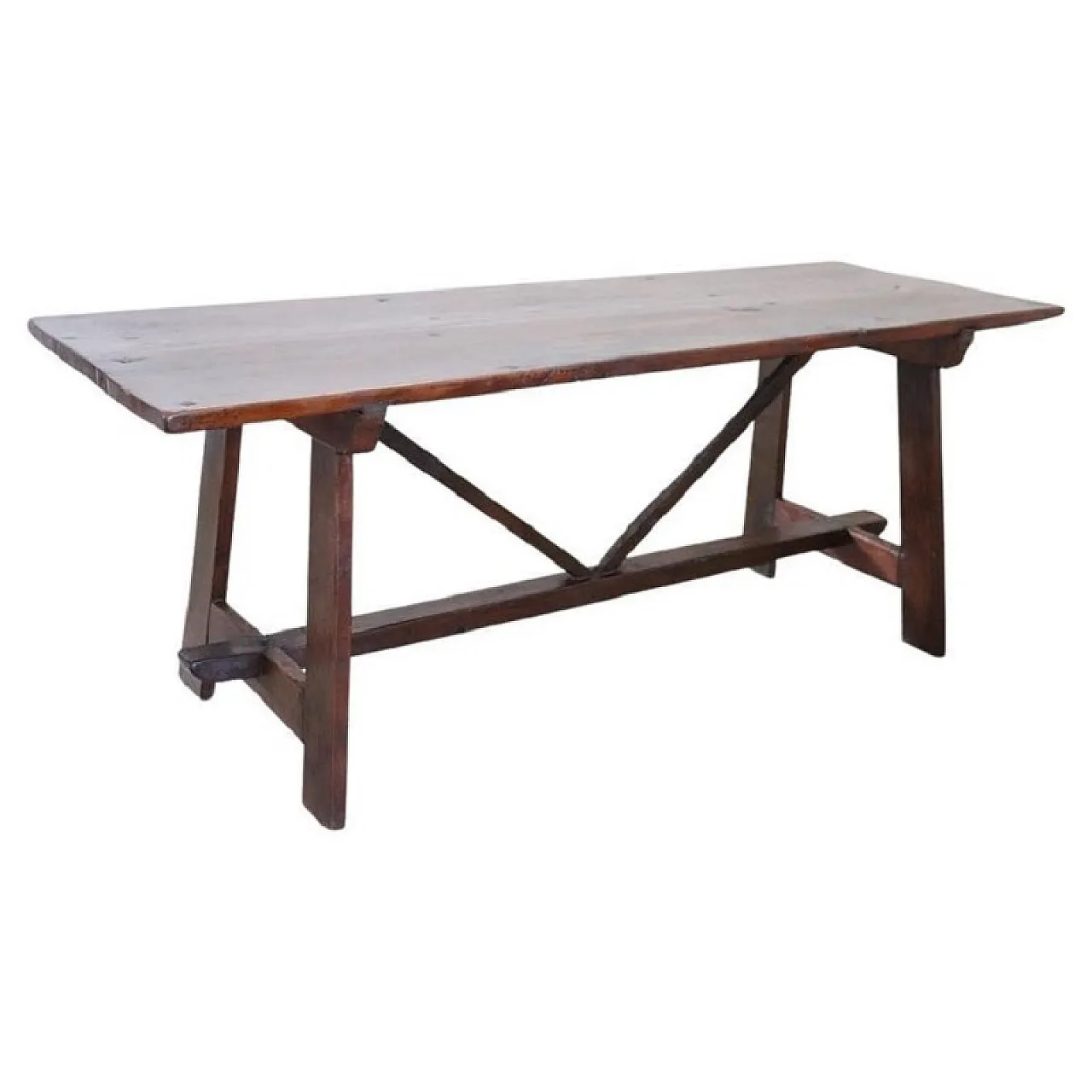 Tavolo antico fratino in rovere, inizi '800 1