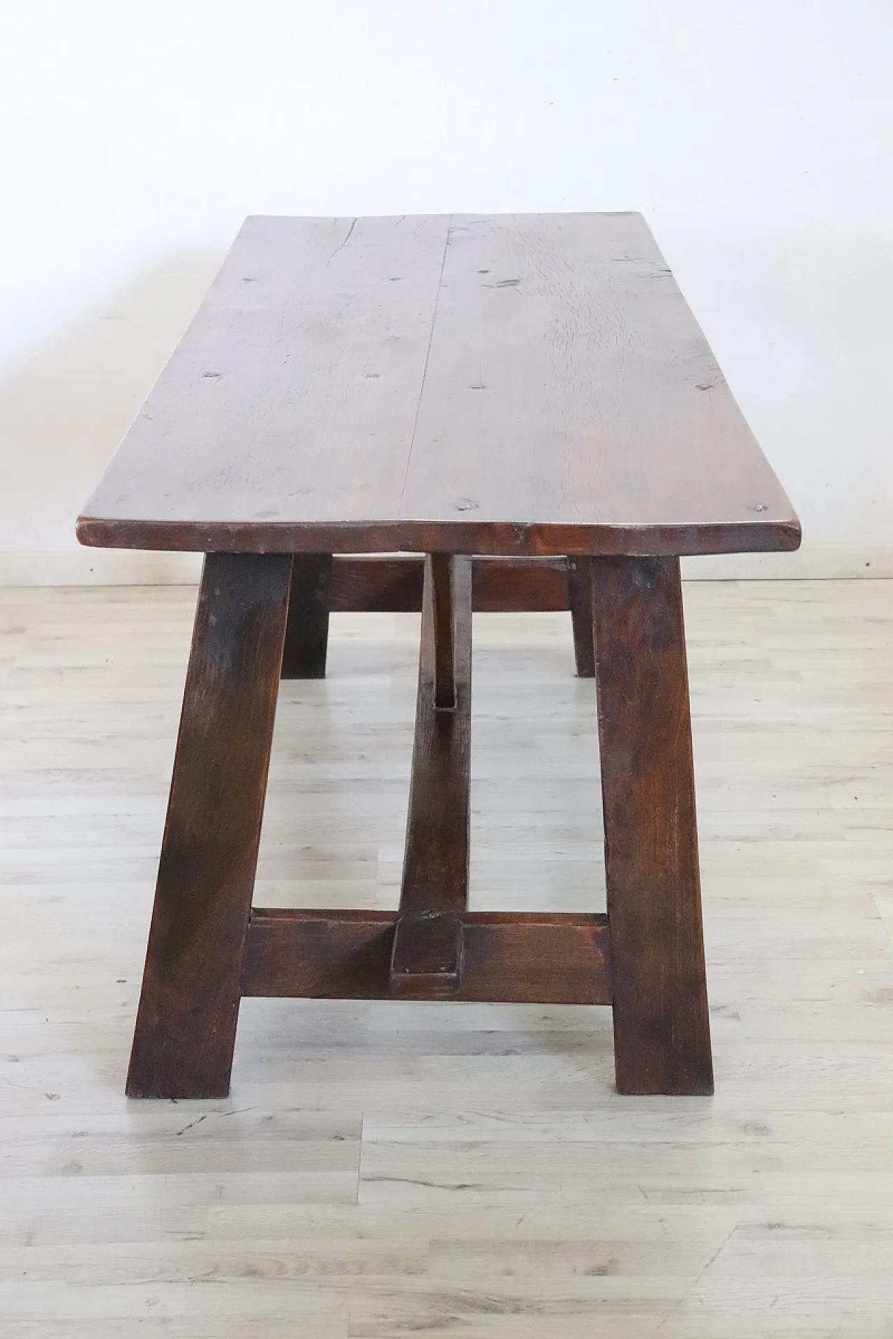 Tavolo antico fratino in rovere, inizi '800 10