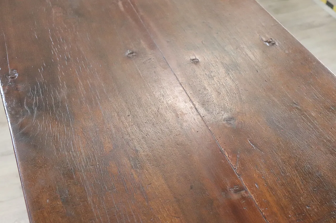 Tavolo antico fratino in rovere, inizi '800 12