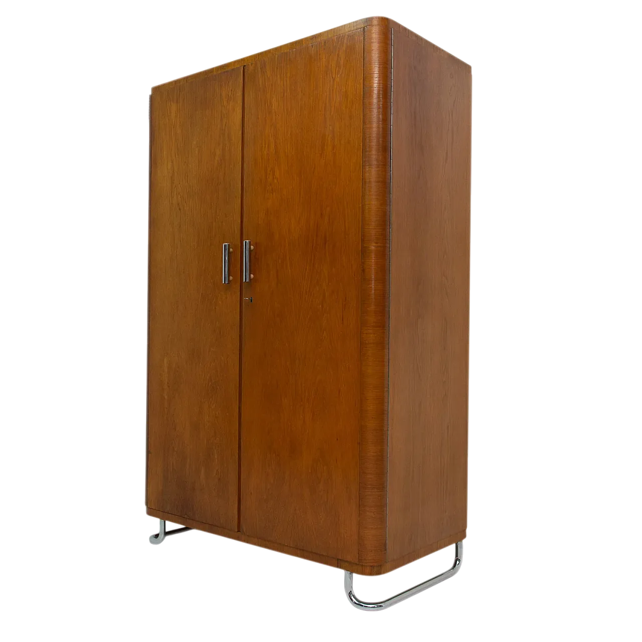 Bauhaus wardrobe with chrome details, 1930s 12