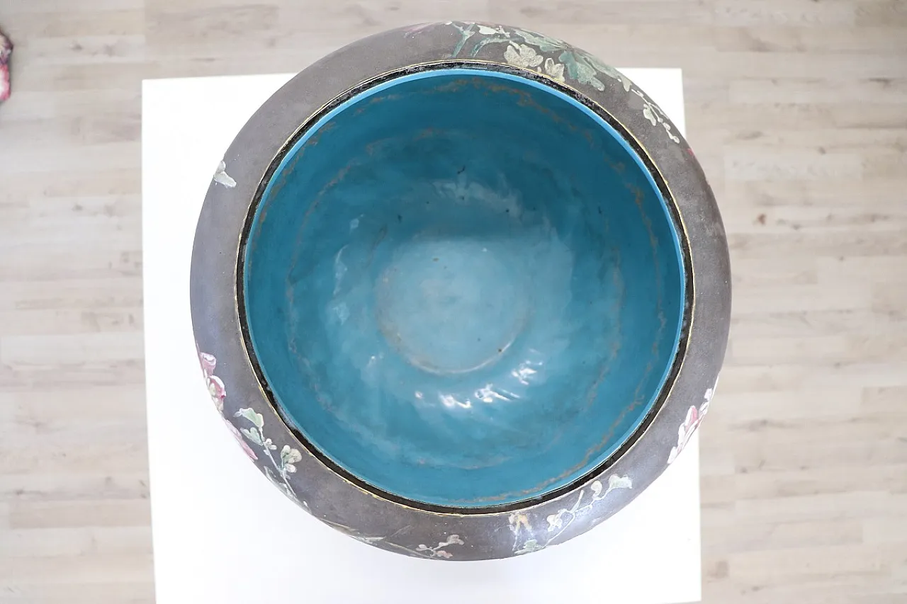 Ceramic vase with floral decoration, 80s 12