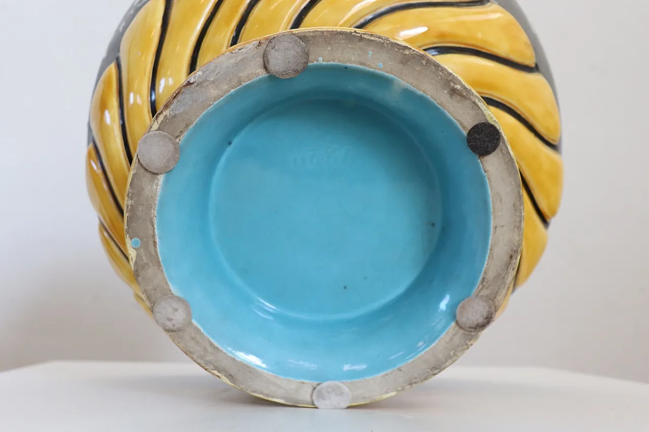 Ceramic vase with floral decoration, 80s 13