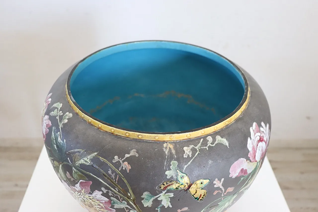 Ceramic vase with floral decoration, 80s 15