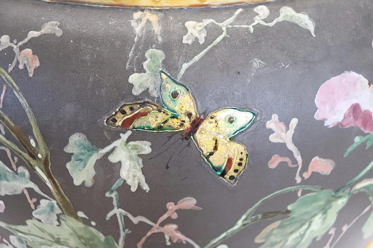 Ceramic vase with floral decoration, 80s 16