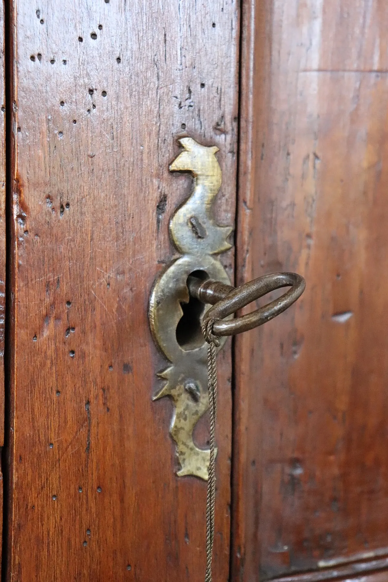 Credenza dispensa in pioppo massello, metà '700 12