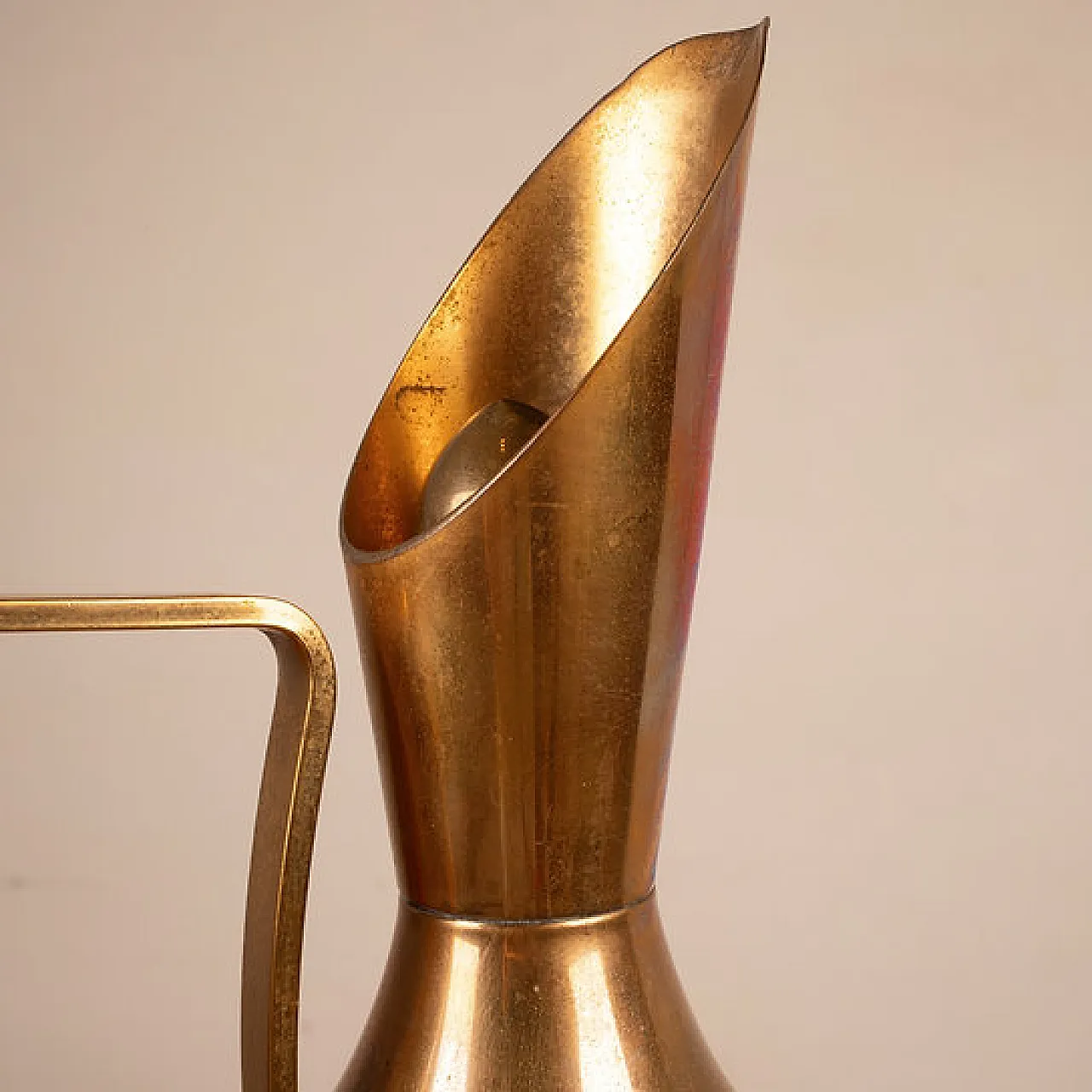 Grey parchment and brass thermos flask by Aldo Tura, 1960s 12