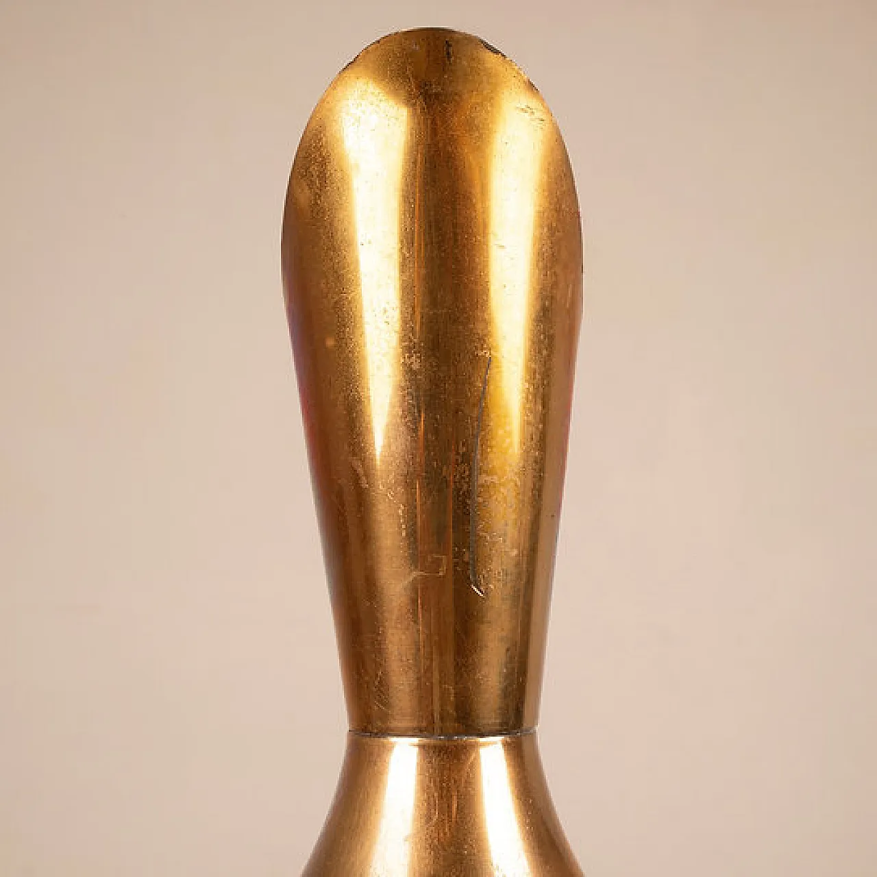 Grey parchment and brass thermos flask by Aldo Tura, 1960s 14