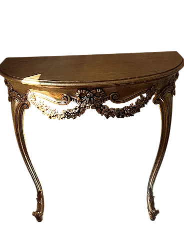 Solid wood Roberto Giovanni console table, 2000s