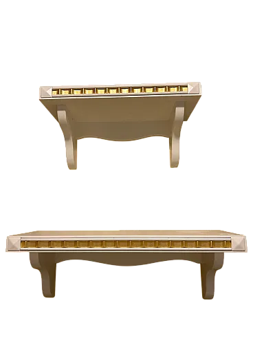 Pair of solid wood Halley shelfs, 2000s