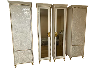 Glass cabinet white solid wood, 2000s