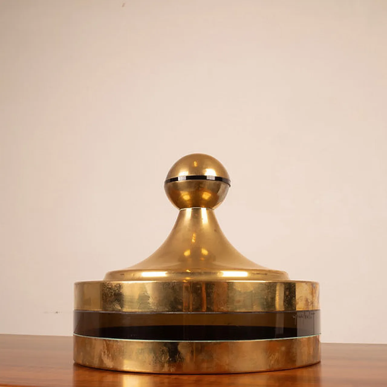 Scatola in ottone e plexiglass di Renato Meneghetti per DDD, anni '70 10