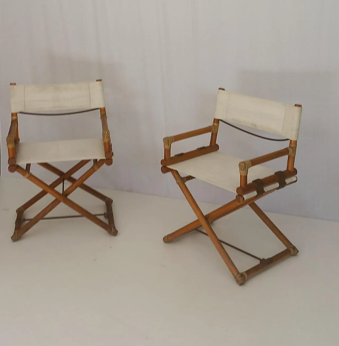 Pair of McGuire Director’s Chairs, 50s 2