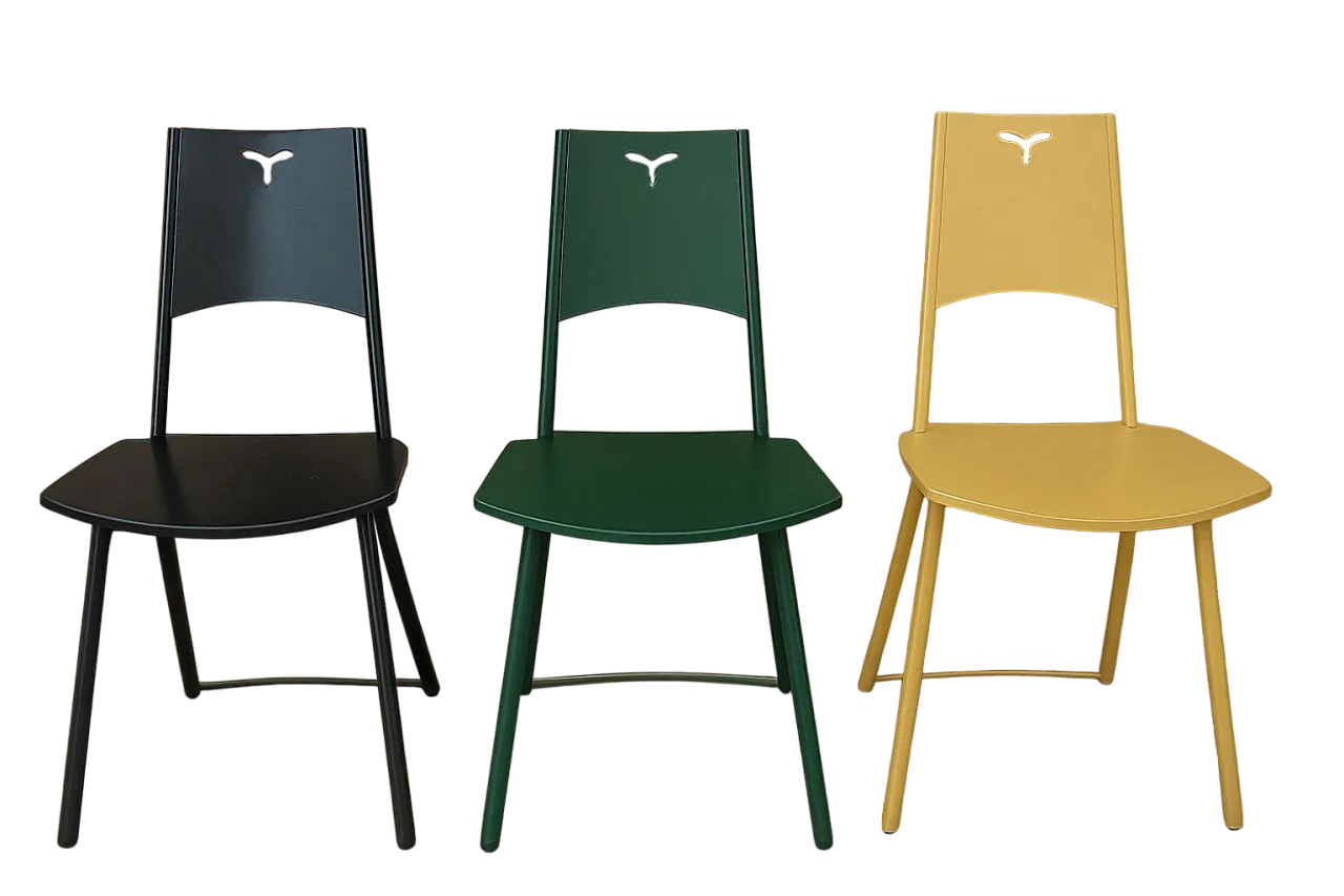 Sedia pieghevole Mia Di Giorgio Cattelan in acciaio colorato, anni '80 3