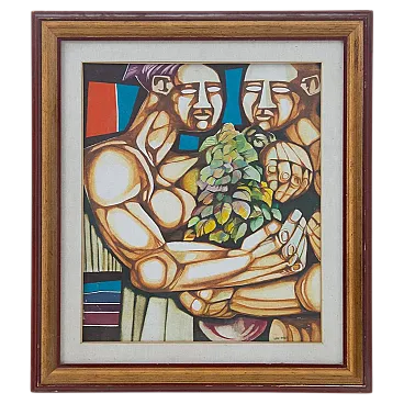 Opera su tela di Mario Barbieri, anni '70