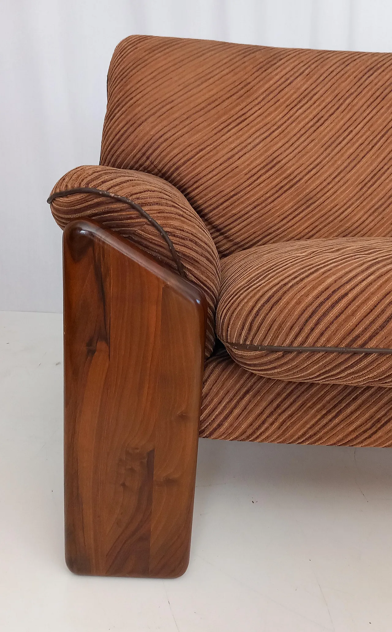 Brown Velvet 3-Seater Sofa by Mobil Girgi, 70s 3