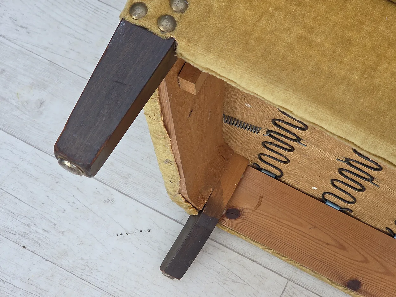 Poltrona danese, velluto, anni '60 17