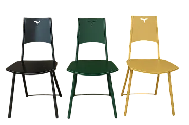 Sedia pieghevole Mia Di Giorgio Cattelan in acciaio colorato, anni '80