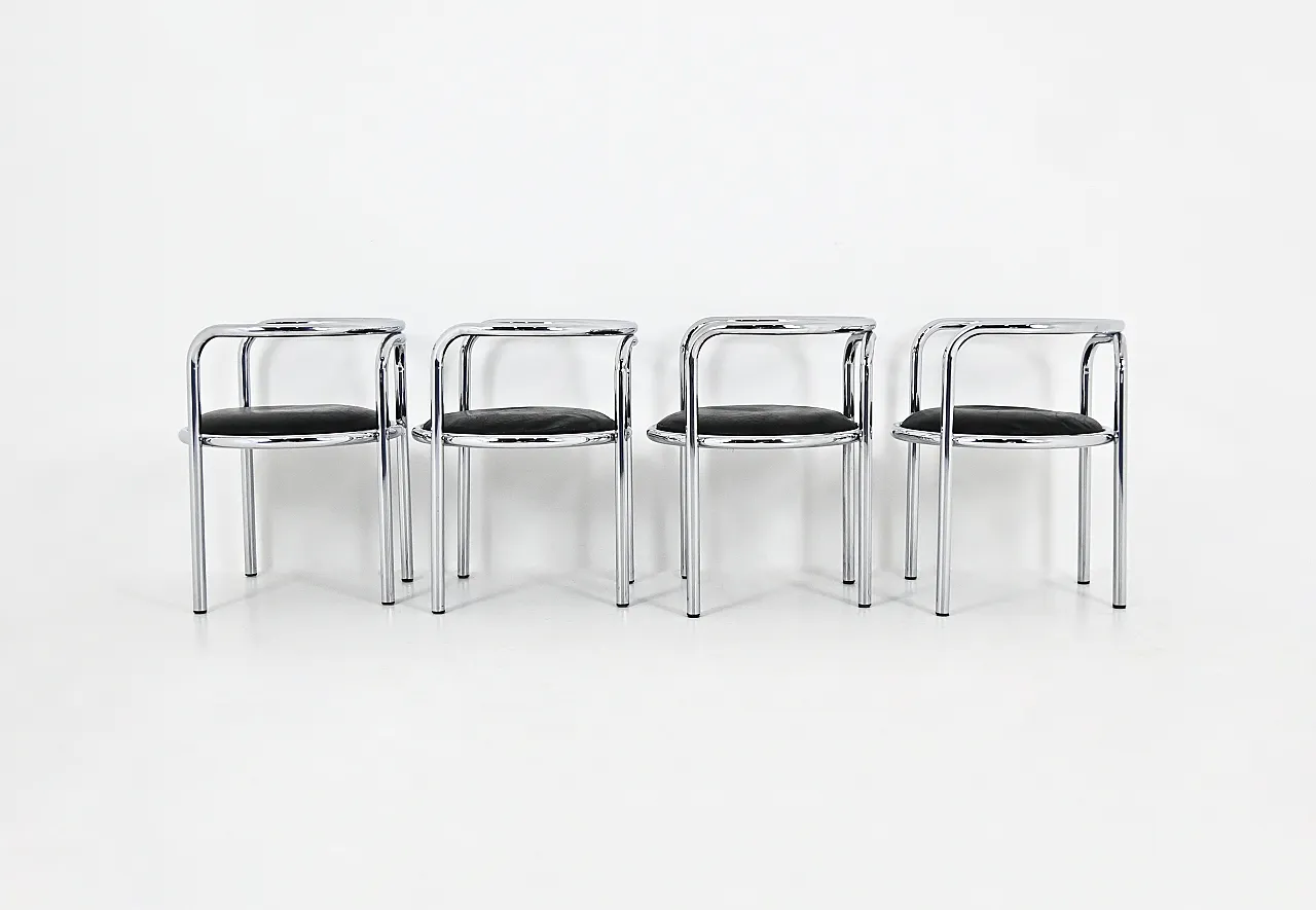 4 Sedie Locus Solus di Gae aulenti per Poltronova, anni '60 6
