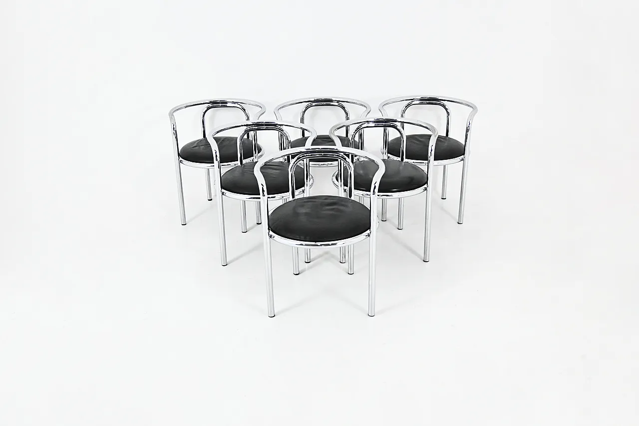 "Locus Solus" sedie di Gae Aulenti per Poltronova, anni '60, set di 6 1